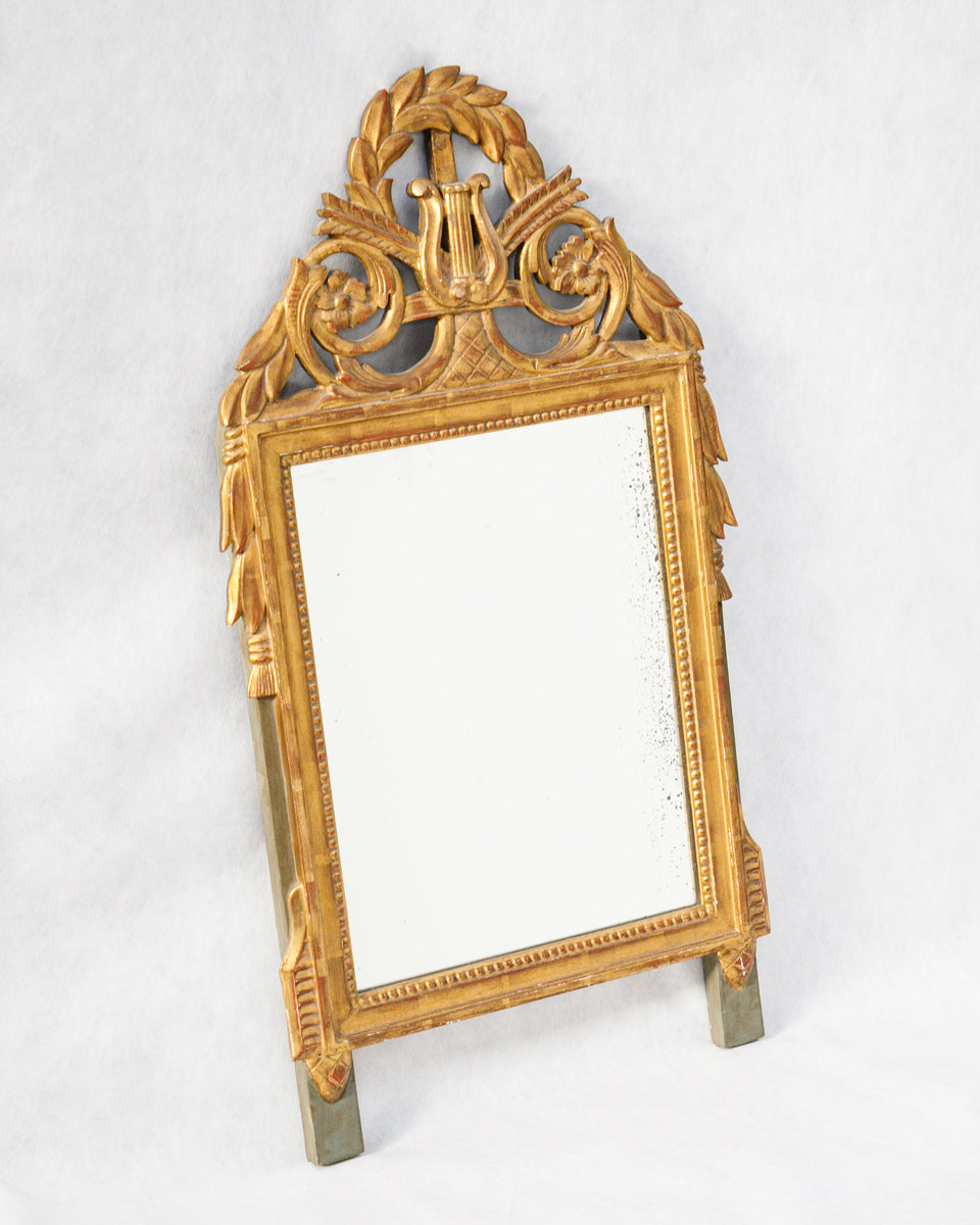 Louis XVI Marriage Mirror with Harp Crest