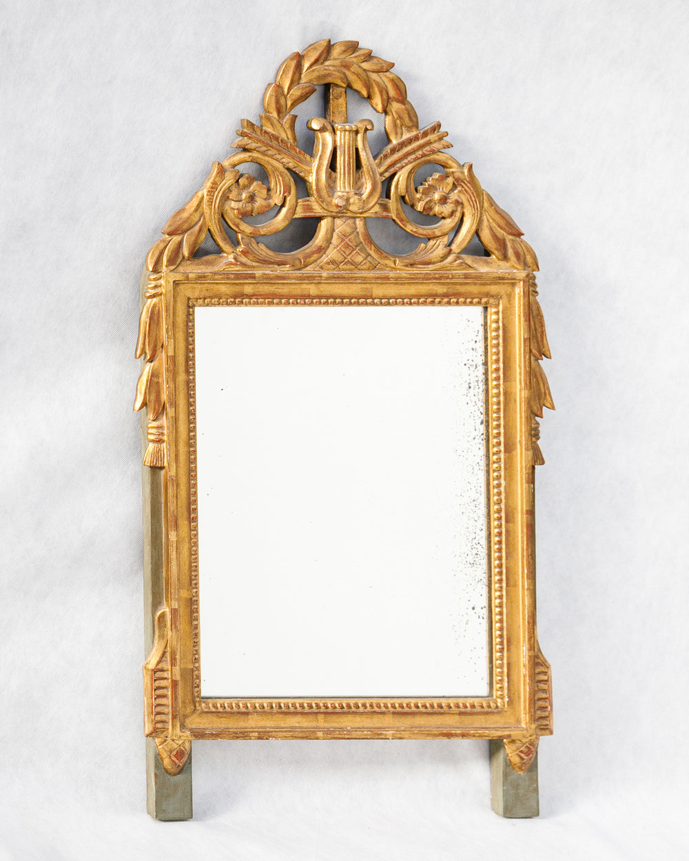 18th C French Louis XVI Harp Mirror