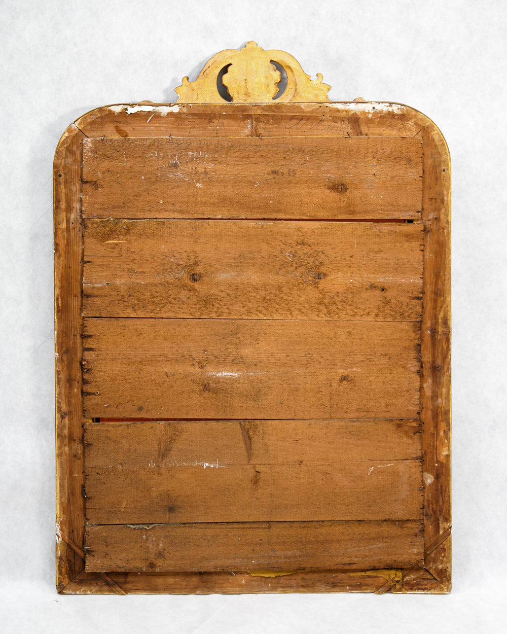 19th C Antique Mirror with Small Shell Crest | Wildschut Antiques
