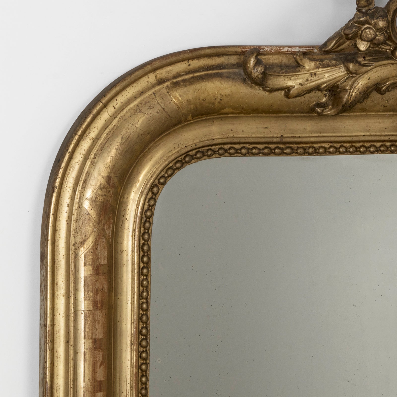 19th C Louis Philippe Mirror with Small Shell Crest