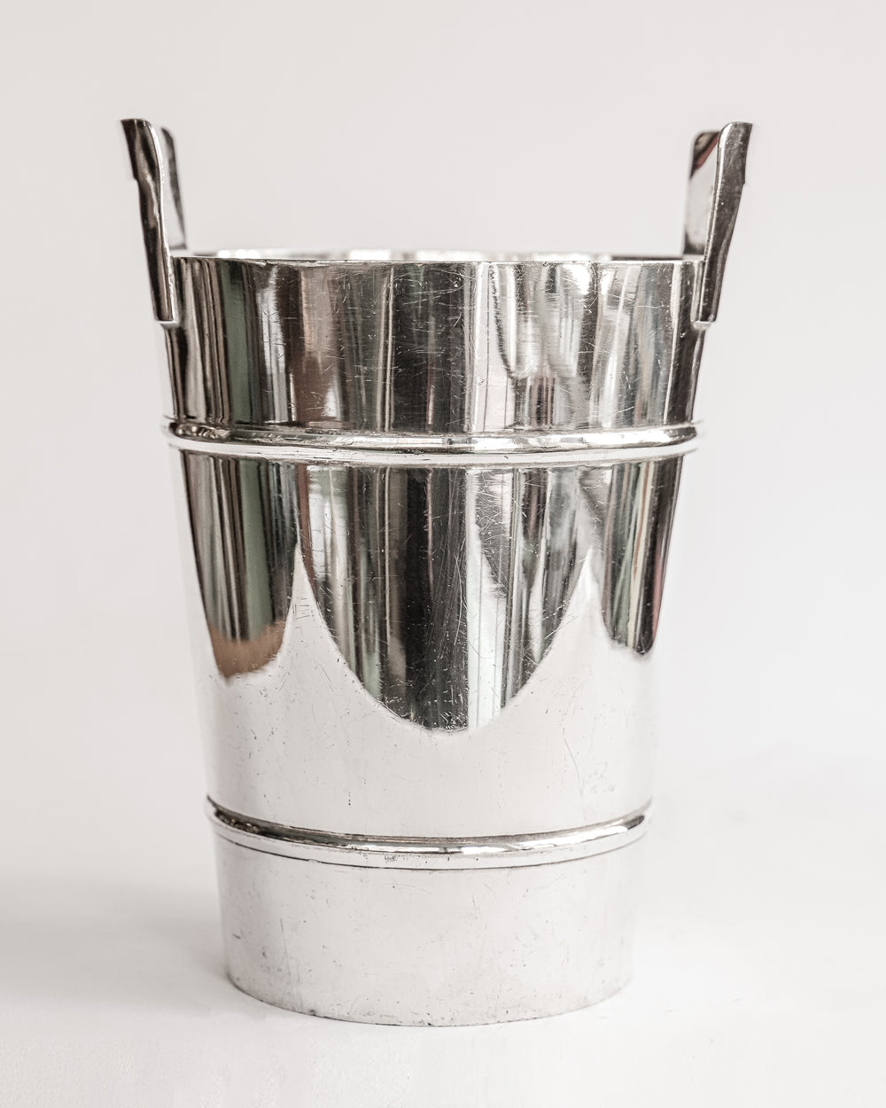 Mid Century Modern Silver Plated Champagne Cooler and Ice Bucket