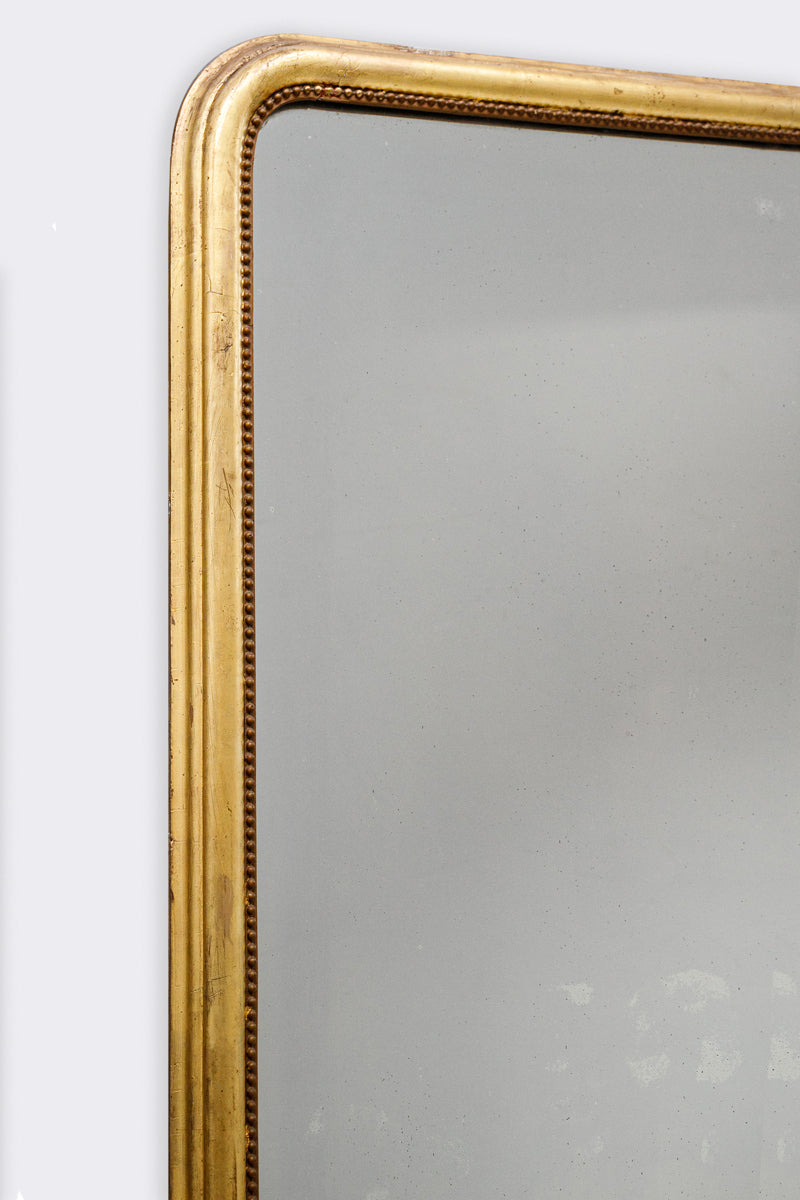 Monumental 19th Louis Philippe Mirror with Slim Frame