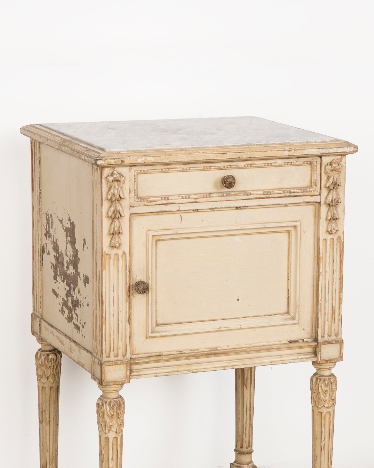 19th Century French Marble Top Nightstand