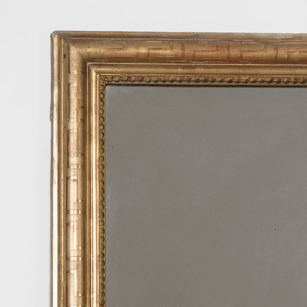 Rectangular 19th C Mirror with Geometric Pattern | Wildschut Antiques
