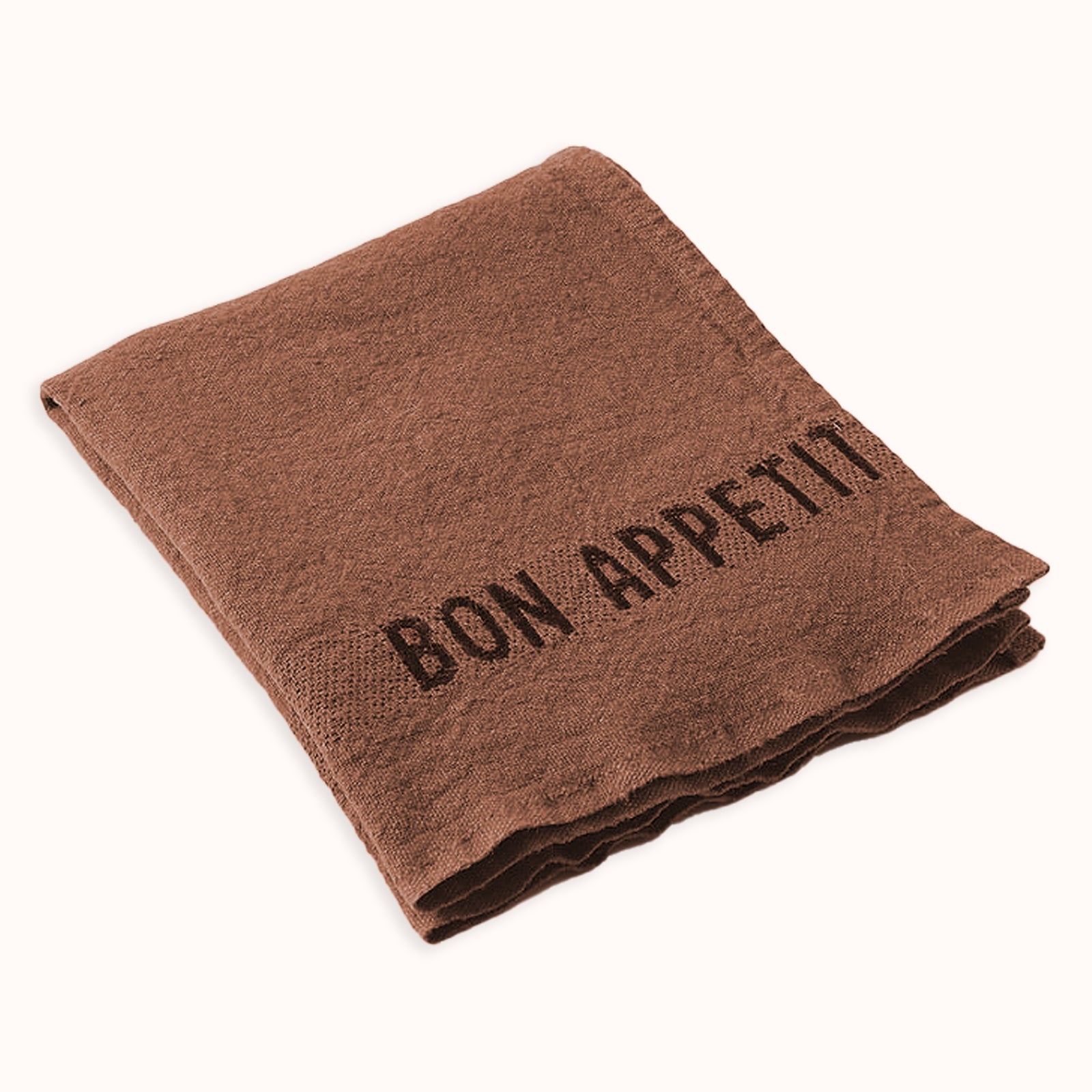 Bon Appetit Linen Napkins in Havana Brown, Set of two