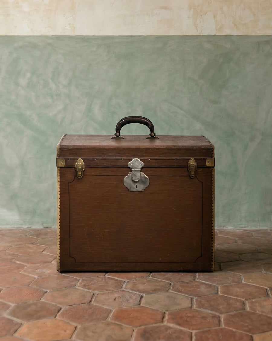Cube Shaped Vintage Trunk