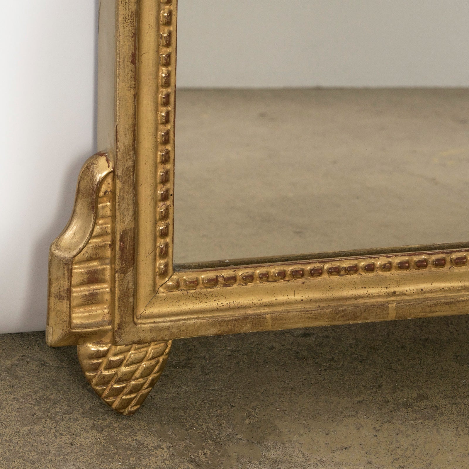Small French Louis XVI Marriage Mirror with a Mirror Crest