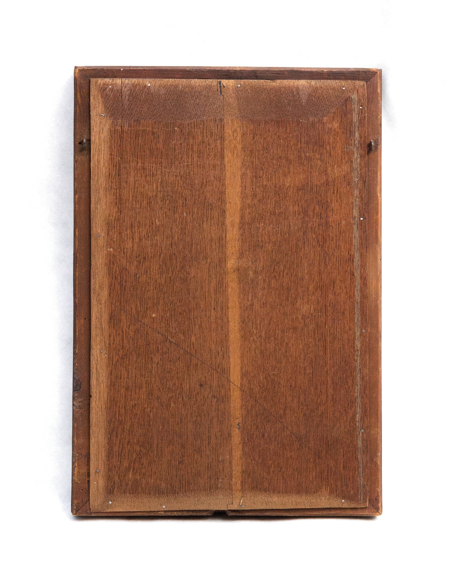 Late 19th C Small Mahogany Veneered Rectangular Mirror