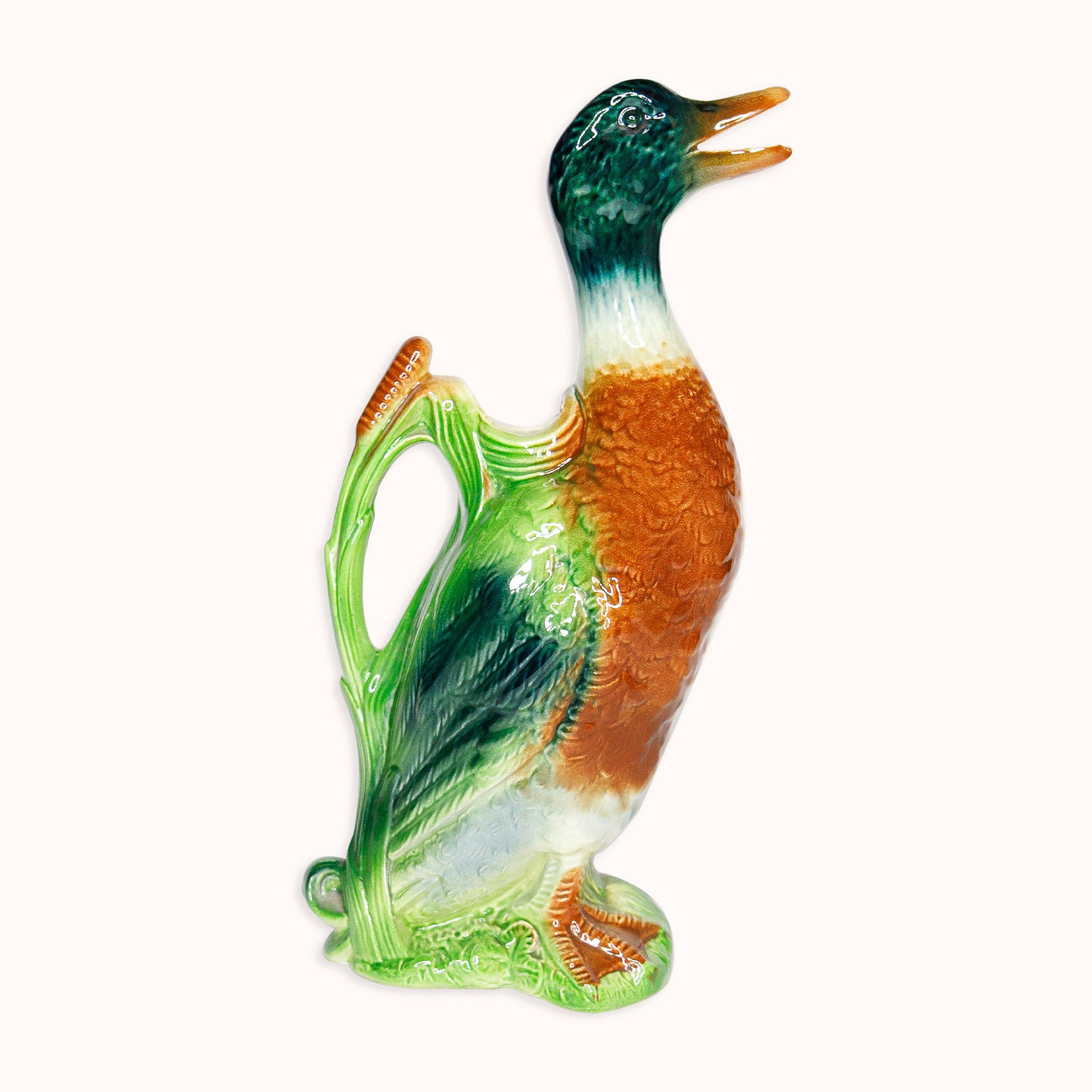 Vintage Ceramic St. Clément Duck Pitcher