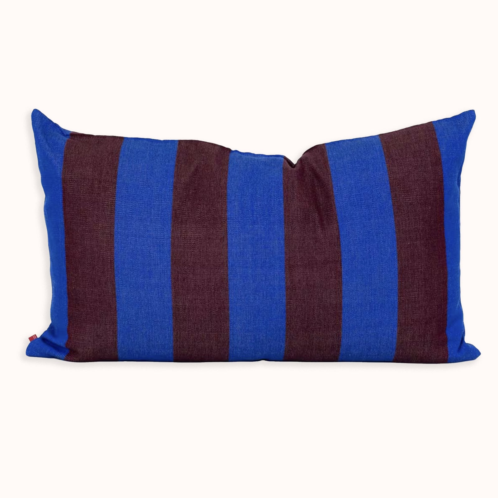 Heritage Weave Large Striped Pillow | Cobalt Blue & Plum
