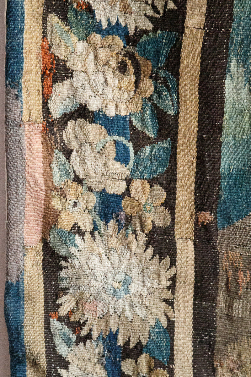 Large Early 18th Century Verdure Tapestry Wall Hanging