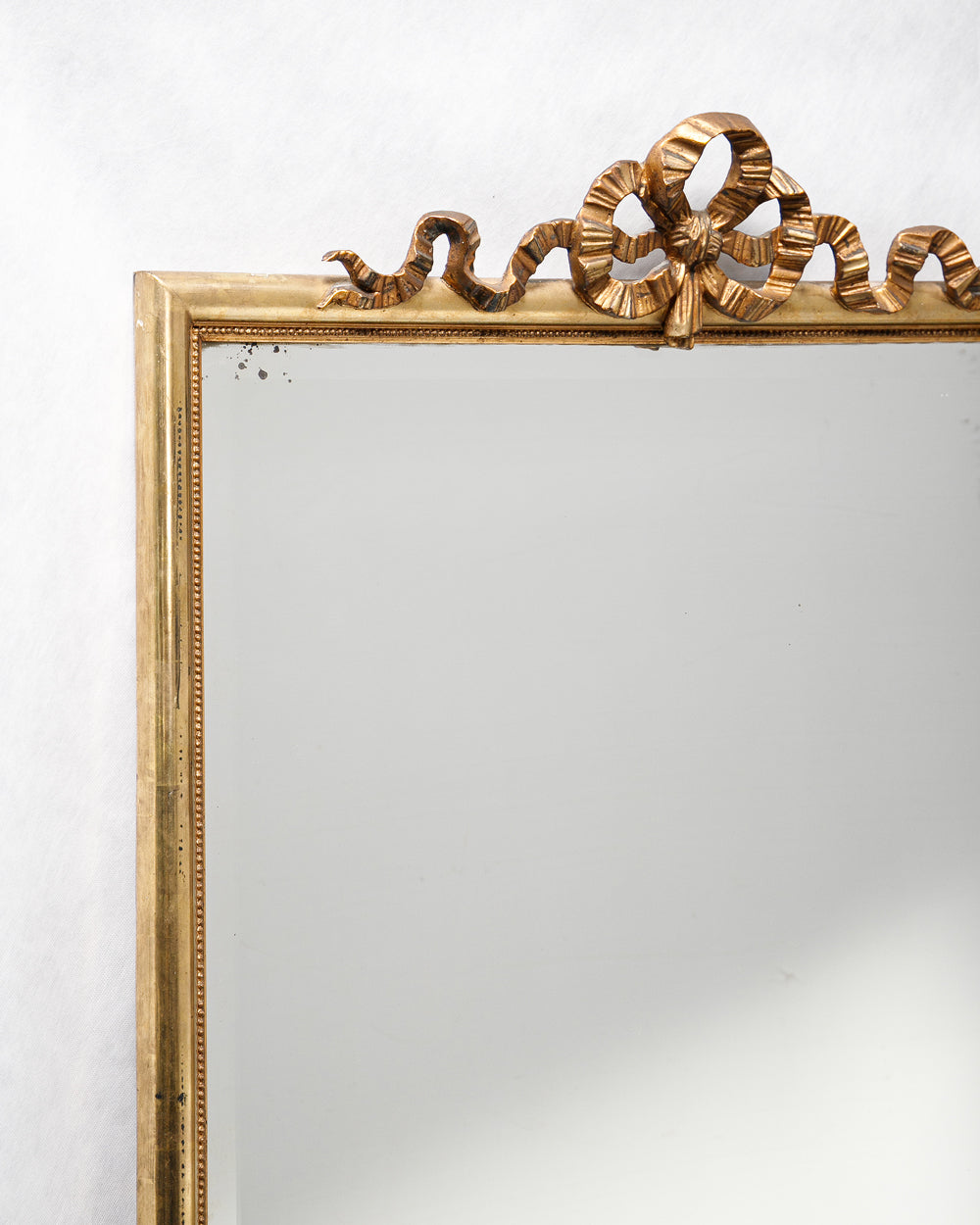 Turn of the Century Rectangular Mirror with Bow Crest