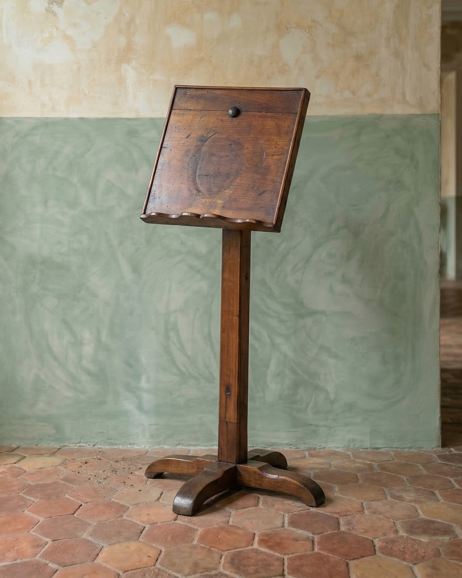 Antique Fruit Wood Reading Stand or Book Stand