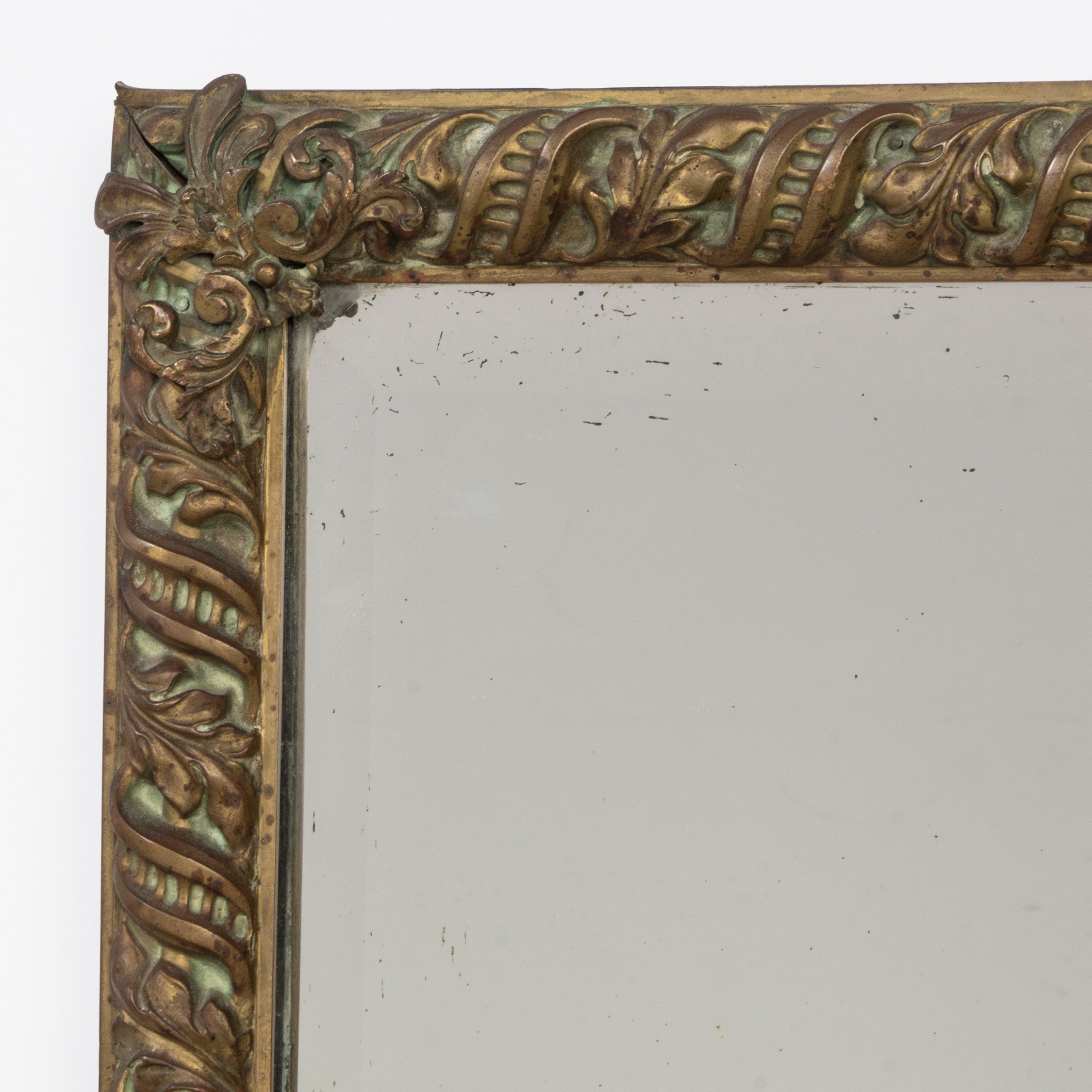 Copper Arts & Crafts Style Rectangular Mirror
