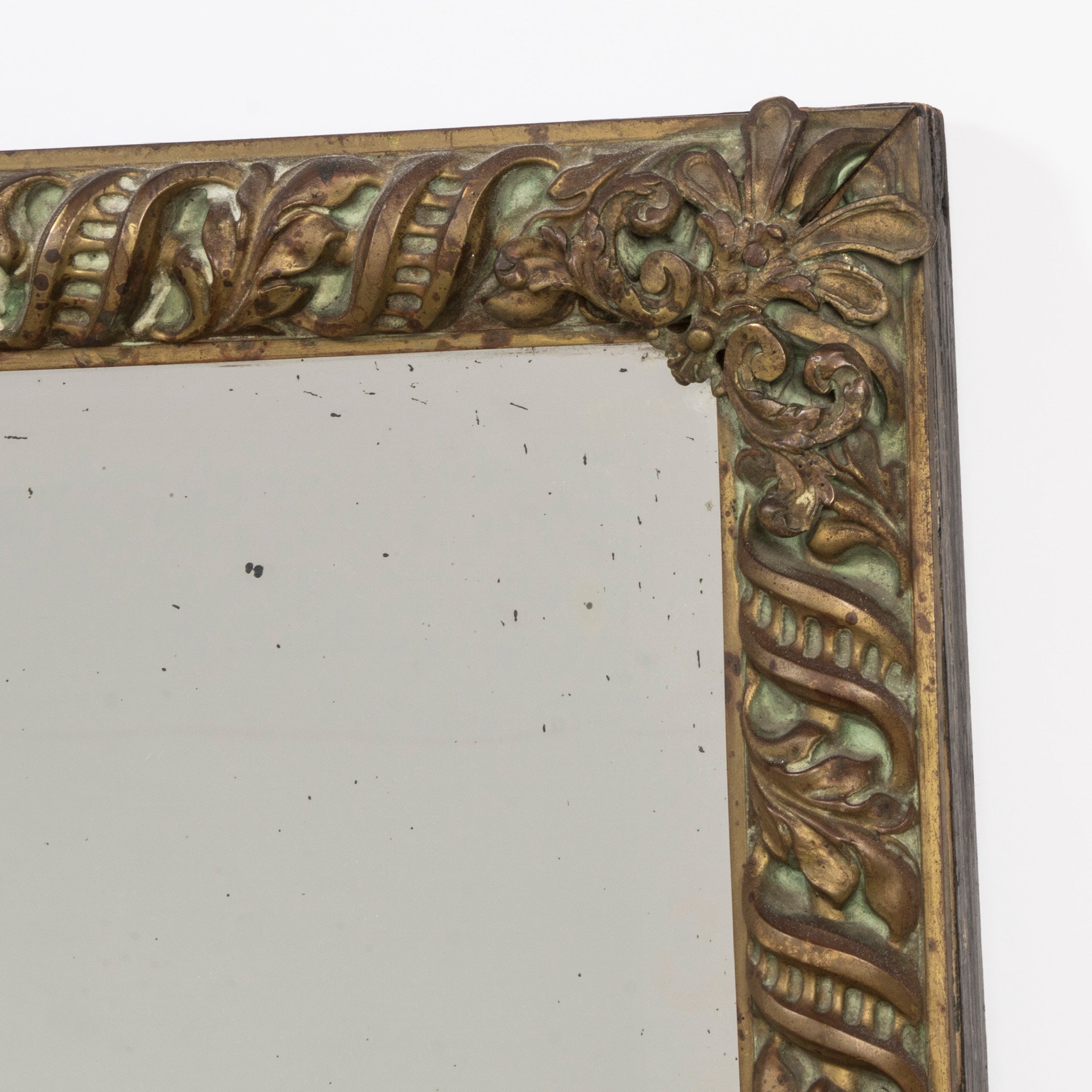 Copper Arts & Crafts Style Rectangular Mirror