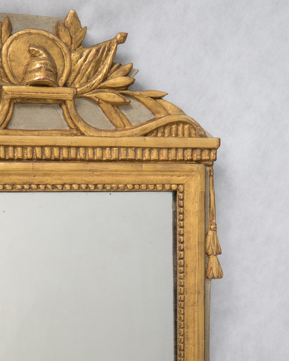 Rare Louis XVI Mirror with Revolutionary Bonnet Rouge Crest, c.1790