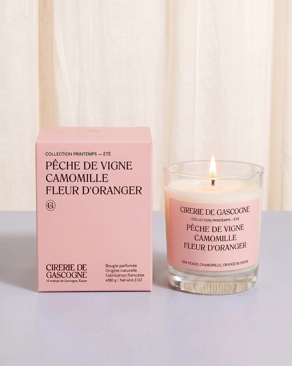 Cirerie de Gascogne Scented Candle | Vine Peach, Chamomile & Orange Blossom