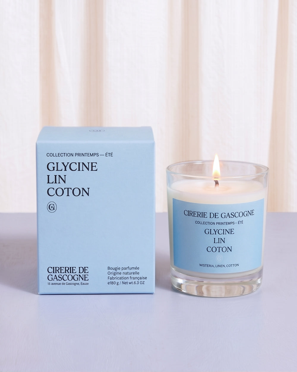 Cirerie de Gascogne Scented Candle | Wisteria, Linen & Cotton