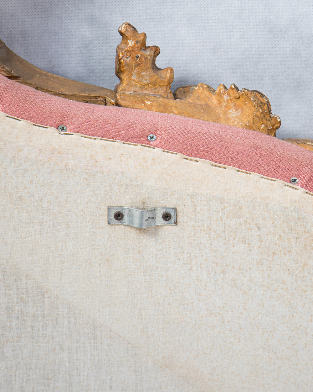 19th Century Italian Rococo Style Carved Giltwood Headboard
