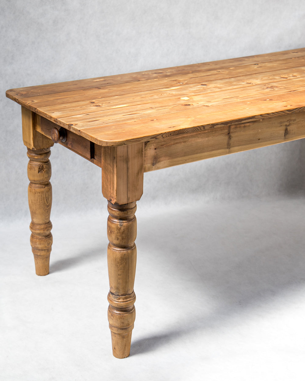 Vintage French Provincial Pine Farmhouse Dining Table