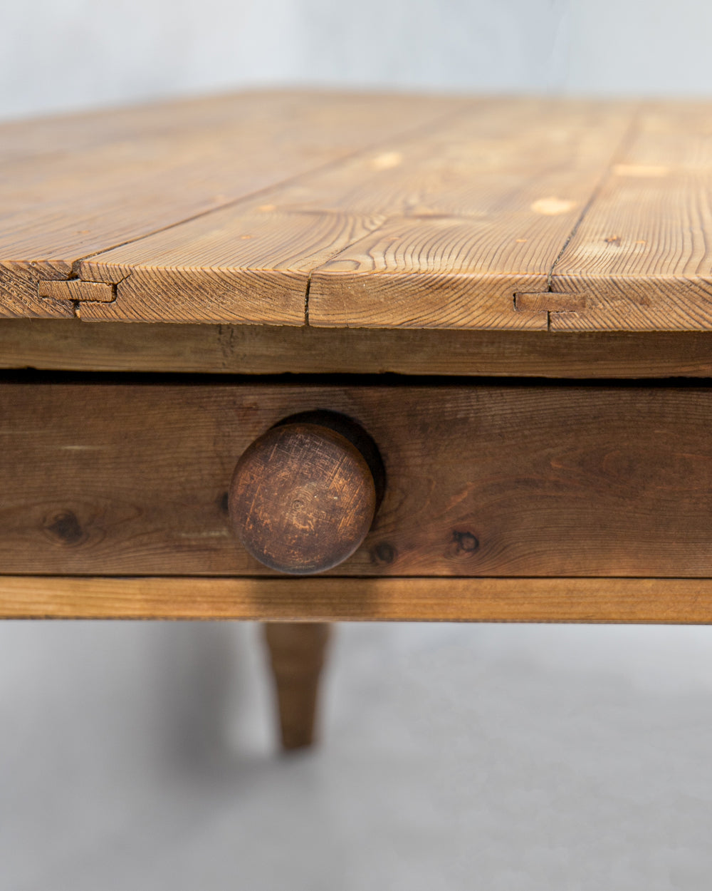Vintage French Provincial Pine Farmhouse Dining Table