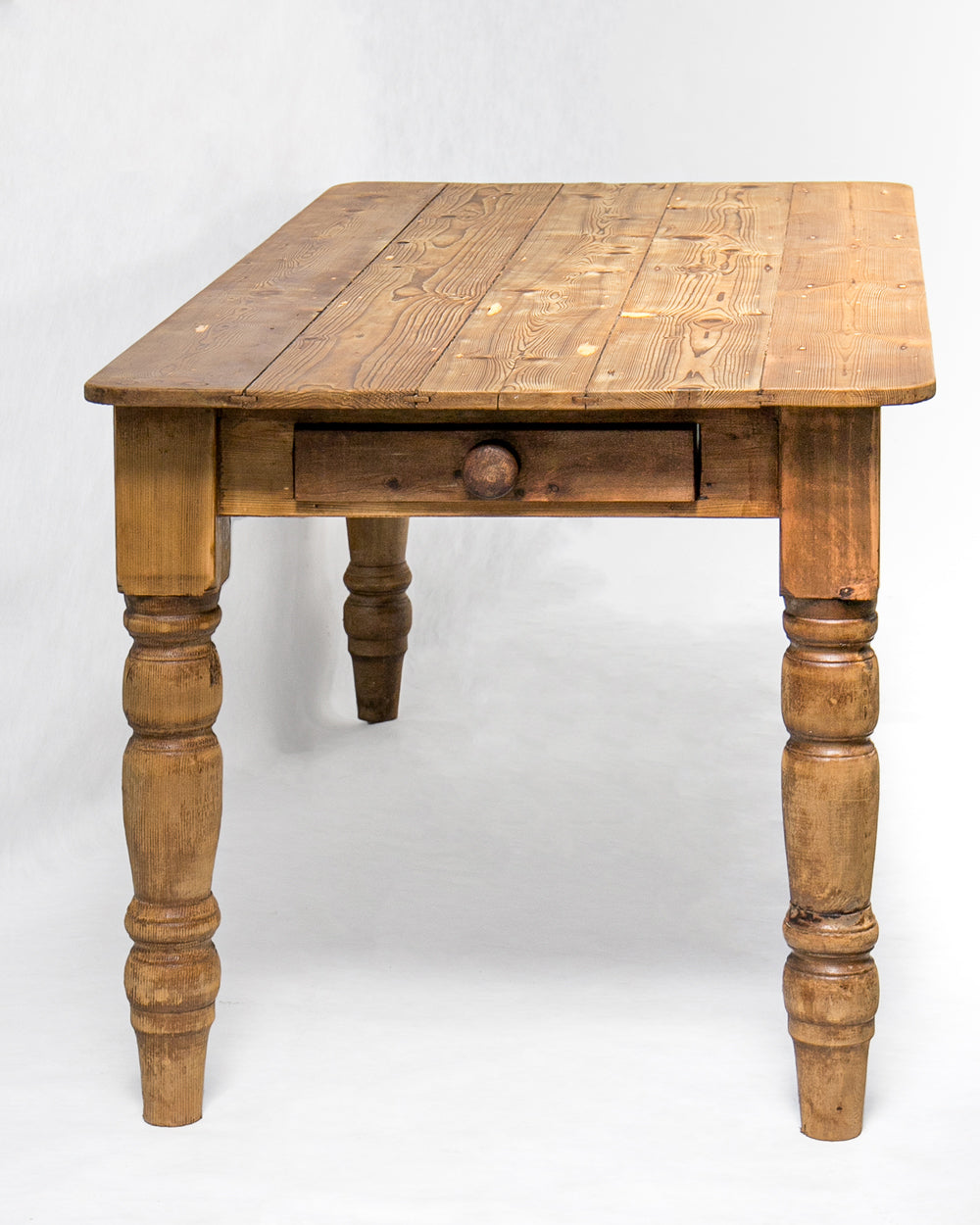 Vintage French Provincial Pine Farmhouse Dining Table