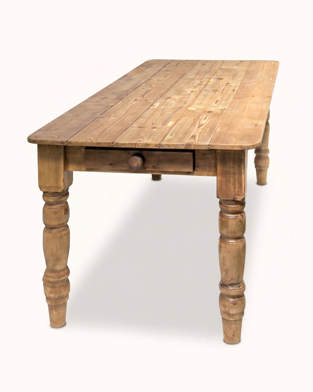 Vintage French Provincial Pine Farmhouse Dining Table