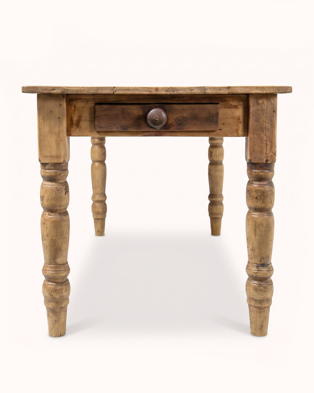 Vintage French Provincial Pine Farmhouse Dining Table