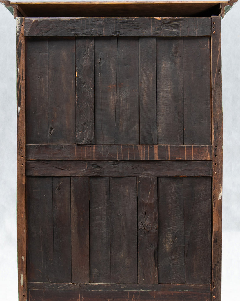 Pistache Green French Antique Marriage Armoire
