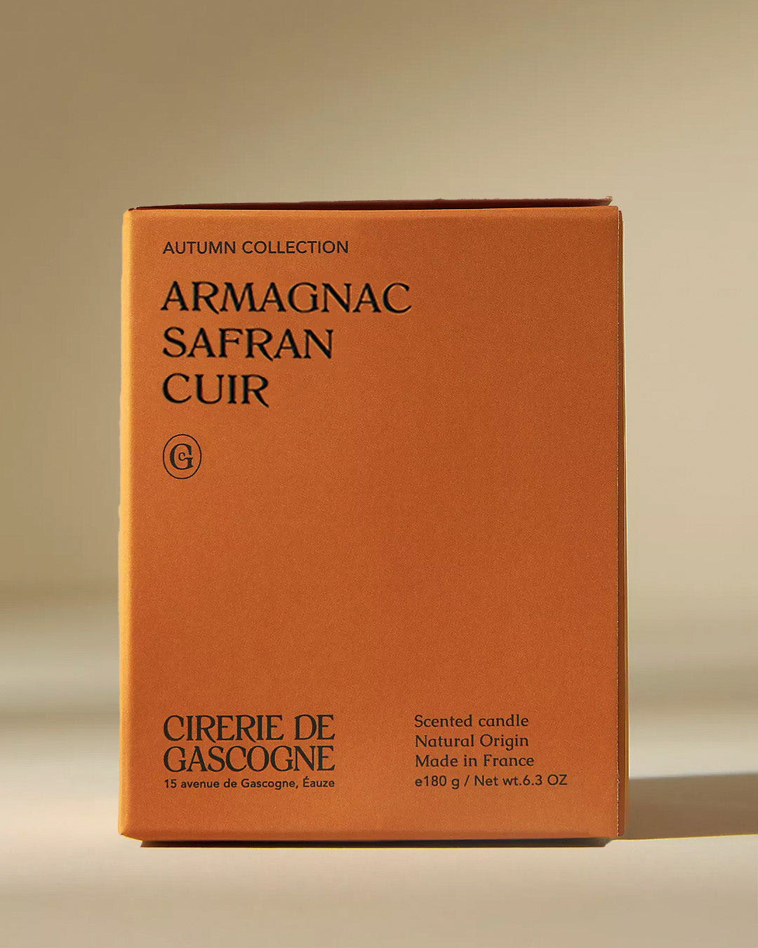 Scented Candle Armagnac, Saffron & Leather