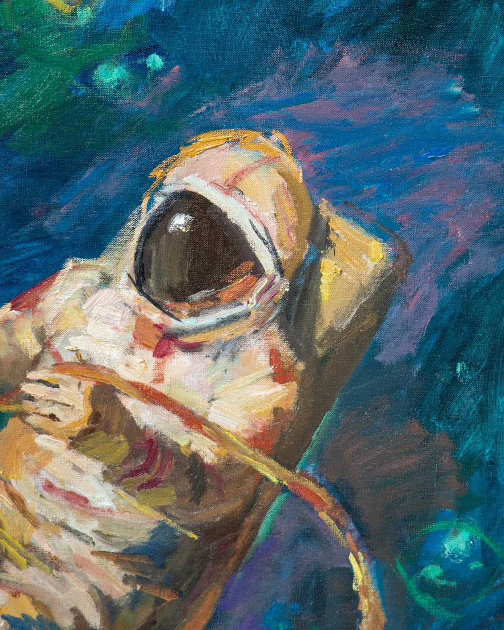 The Cosmonauts, Oil Painting by Anatoliy (Nikitovich) Yanev, 1980s