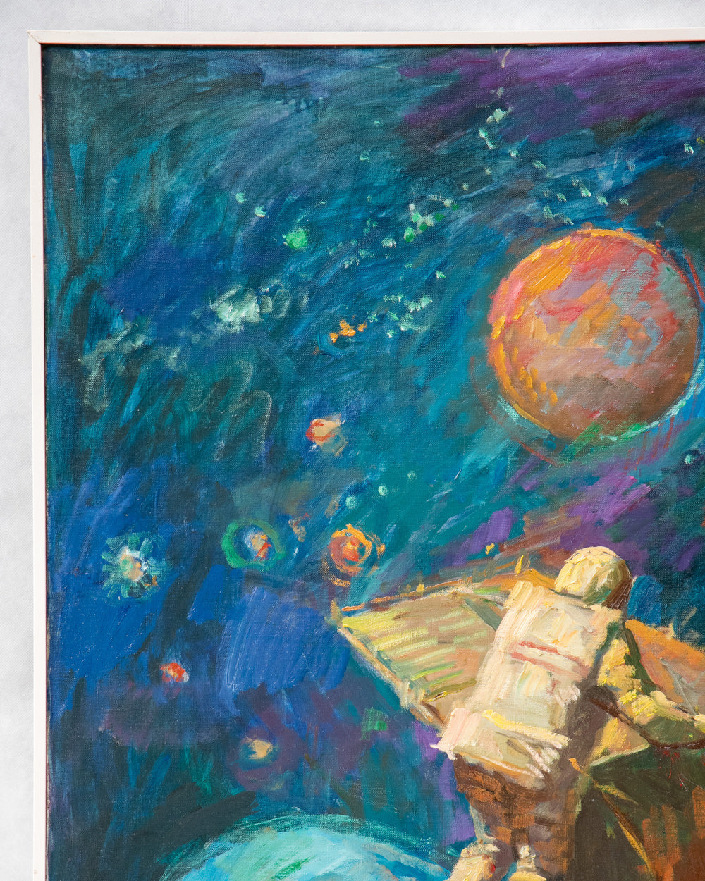 The Cosmonauts, Oil Painting by Anatoliy (Nikitovich) Yanev, 1980s