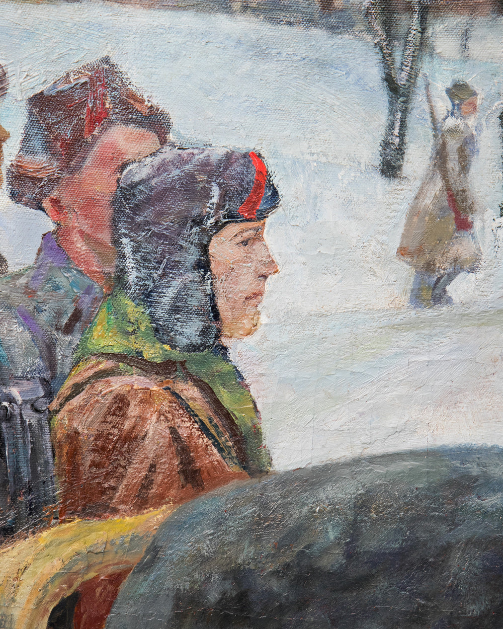 Departure of the Soldiers or The Kiss, Oil Painting, 1979
