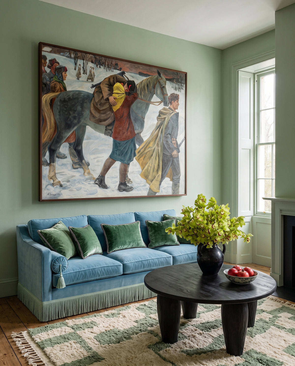 Departure of the Soldiers or The Kiss, Oil Painting, 1979