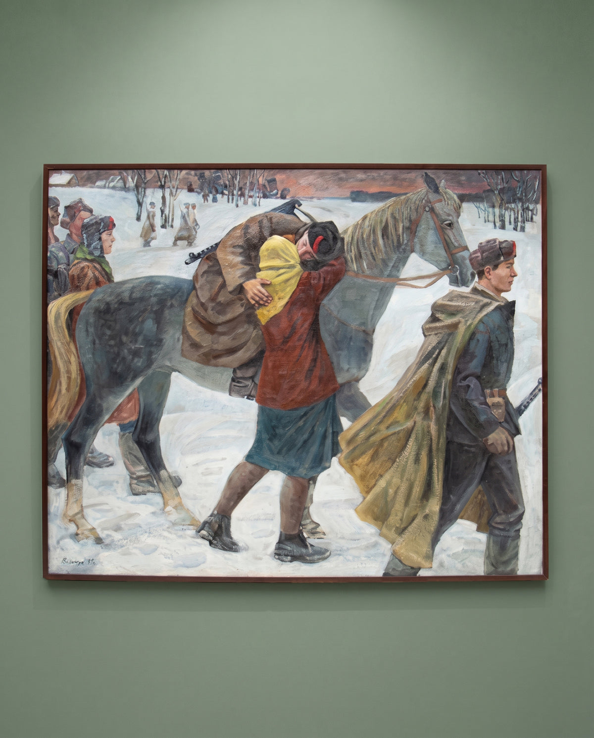 Departure of the Soldiers or The Kiss, Oil Painting, 1979