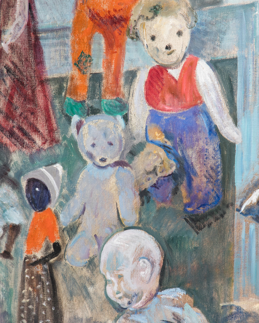 Waterloo Puppets — Oil on Canvas, by Margaretha Verheus, 1969