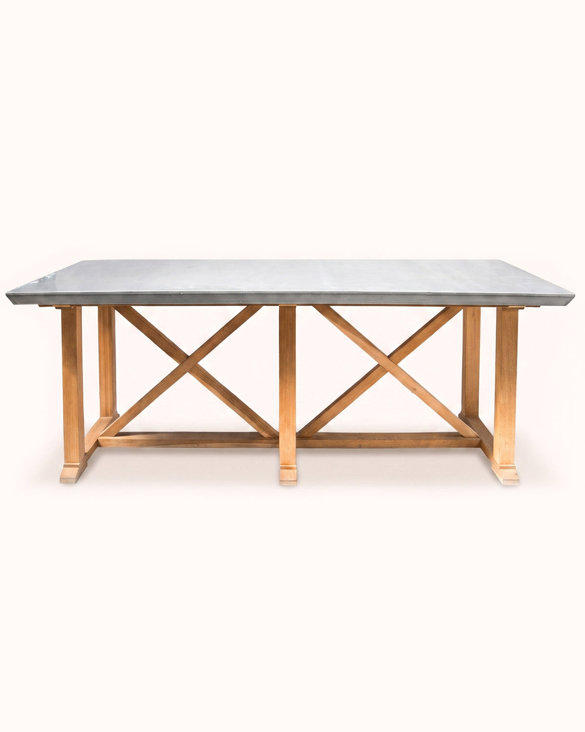 Vintage Zinc-Topped Work Table