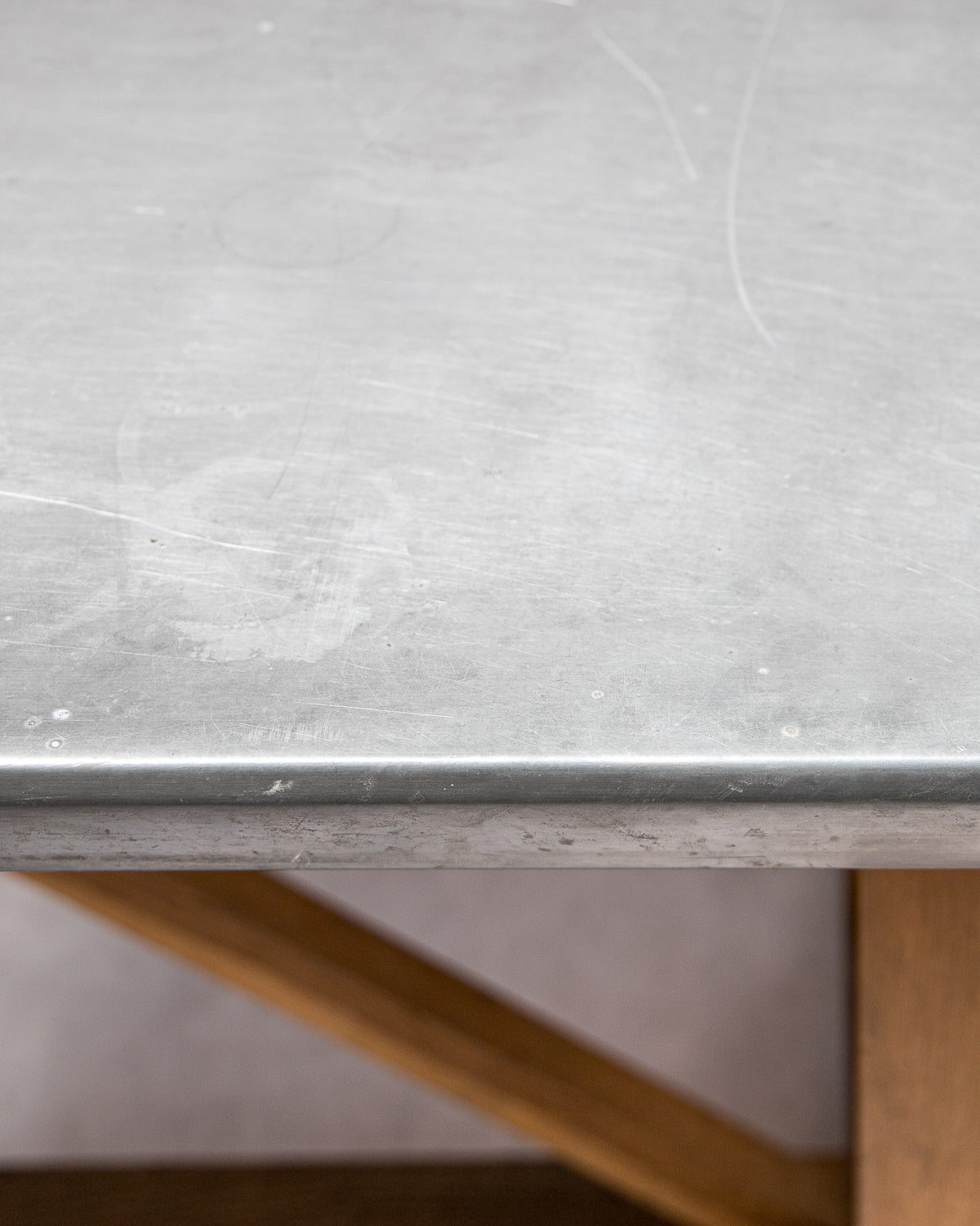 Vintage Zinc-Topped Work Table